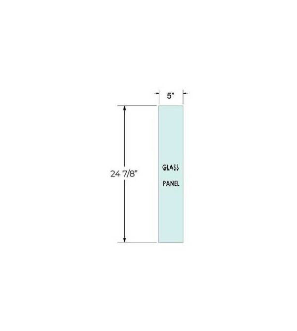 5x24-Glass Railing Panel