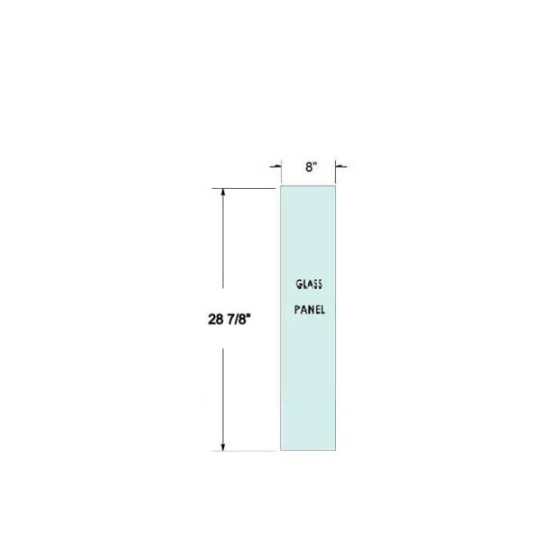 8x28-78-Railing Glass-Panel