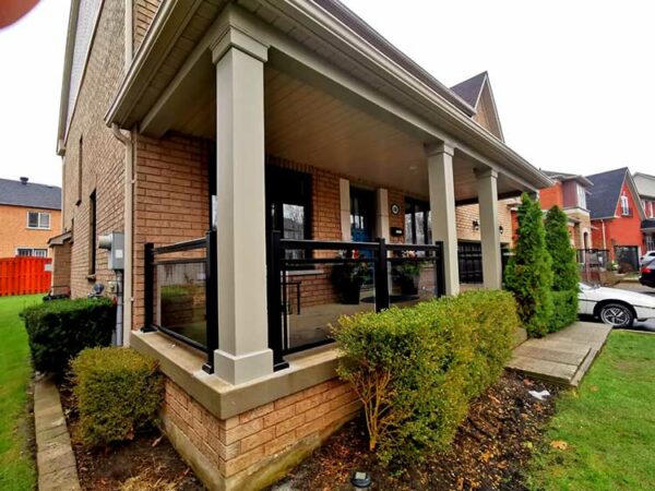 Glass Railing for Deck Installed in Mississauga