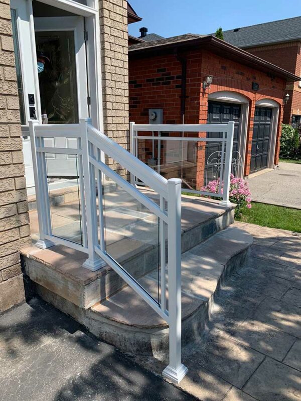 Glass Railings for Stairs Installed in Aurora