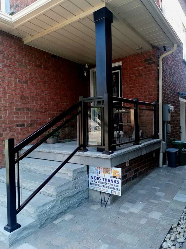 Glass Railings for Stairs Installed in Oakville